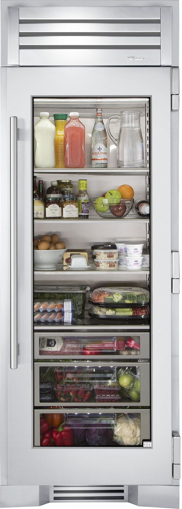 True® 30" 19.7 Cu. Ft. Stainless Steel Built-In Column Refrigerator-0