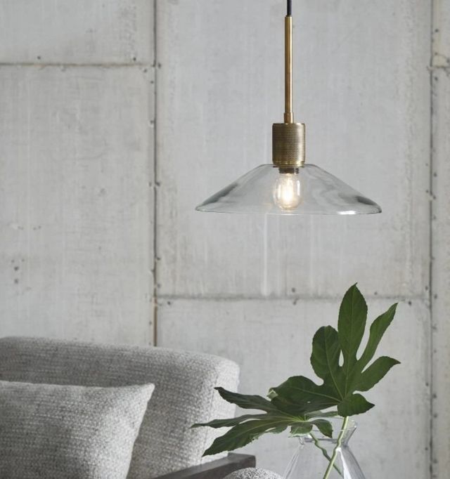 Signature Design by Ashley® Chaness Brass/Clear Pendant Light-5