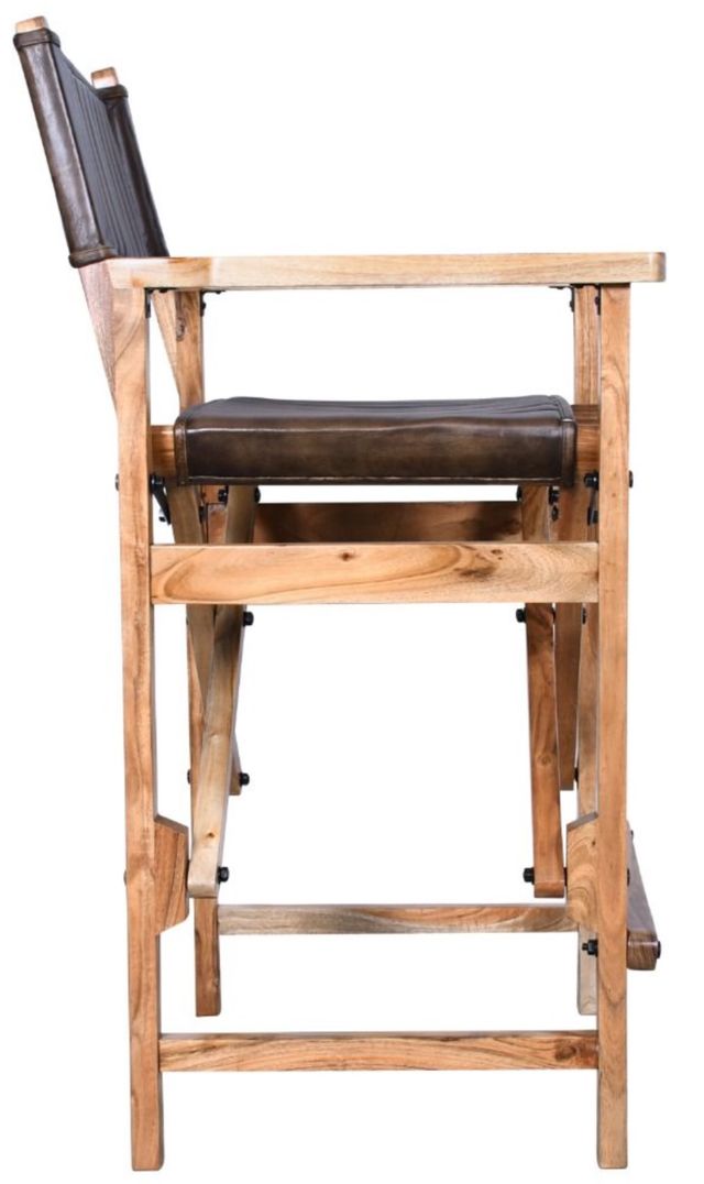 Home Trends & Design Leeds Antique Whiskey/Natural Bar Stool-3