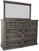 American Heartland Manufacturing Rustic Barnwood Dresser and Mirror-0