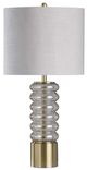 Stylecraft Margo Clear/Gold/White Table Lamp-0