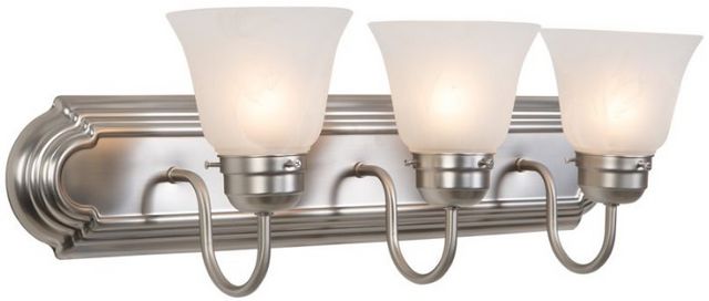 YHD Satin Nickel/White Style 1 Incandescent Bathroom Vanity Lighting-0