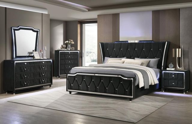 Coaster® Lorient 5-Piece Black Queen Bedroom Set-1