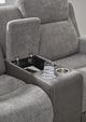 Corinthian Furniture Jenner Afton Gray Power Reclining Loveseat with Power Headrest and Console-2