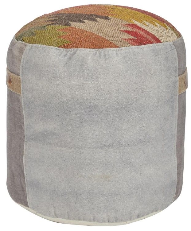Deco Marche Multi-Colored Pouf Ottoman-2