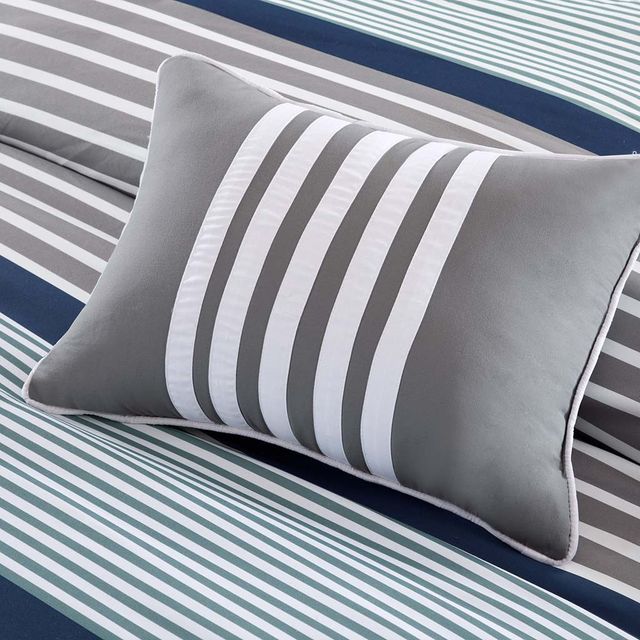 Olliix by Intelligent Design Paul Blue Full/Queen Comforter Set-3
