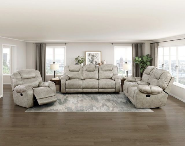 Homelegance® Gainesville Pewter Manual Glider Recliner-1