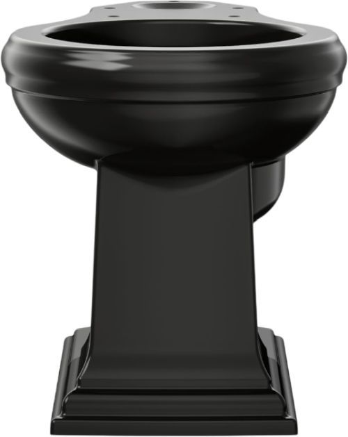 KOHLER® Memoirs® Black Round-Front Bowl with Exposed Trapway-1