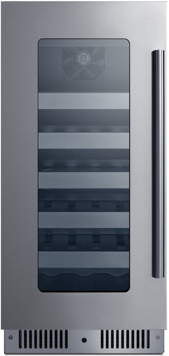 Summit® 15" Stainless Steel Built-In Wine Cooler-0