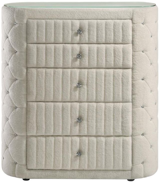 Coaster® Sonya Upholstered Ivory Bedroom Chest of Drawers-2