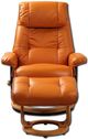 BenchMaster Caribbean Line Ventura Orange Chair and Ottoman Set-1