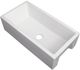 ZLINE Venice 33" White Gloss Farmhouse Single Bowl Fireclay Kitchen Sink-3