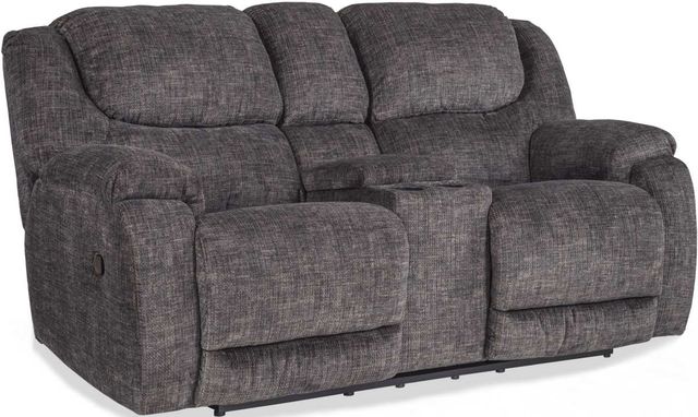 HomeStretch Apache Chocolate Reclining Console Loveseat-0