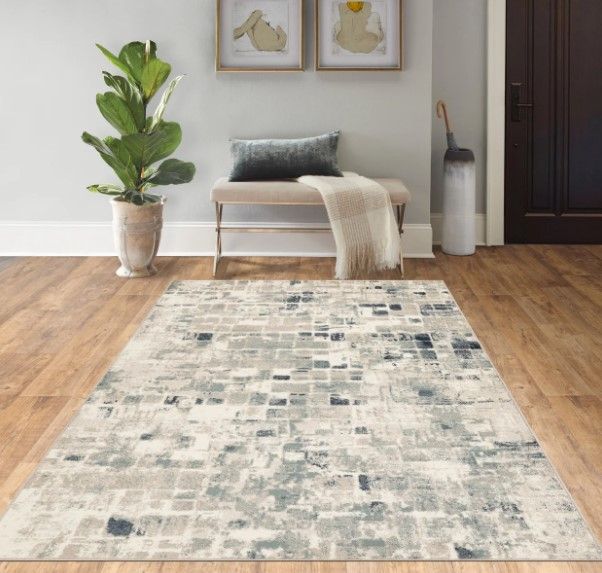 KAS Rugs Heritage Beige/Blue Wonder 5'x8' Area Rug-4