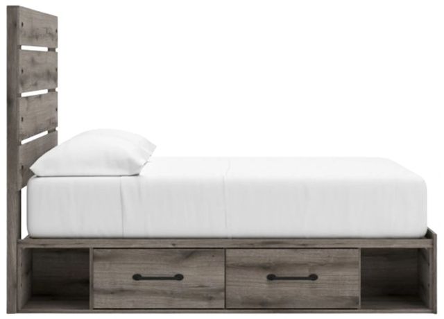 Signature Design by Ashley® Urbanoore Brown Gray Youth Twin Storage Panel Bed -3
