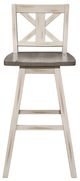 Homelegance® Amsonia Distressed Gray/White Sand Swivel Pub Height Chair with X-Back-2