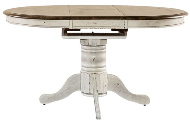 Liberty Furniture Carolina Crossing 3-Piece Antique Honey/White Pedestal Table Set-2