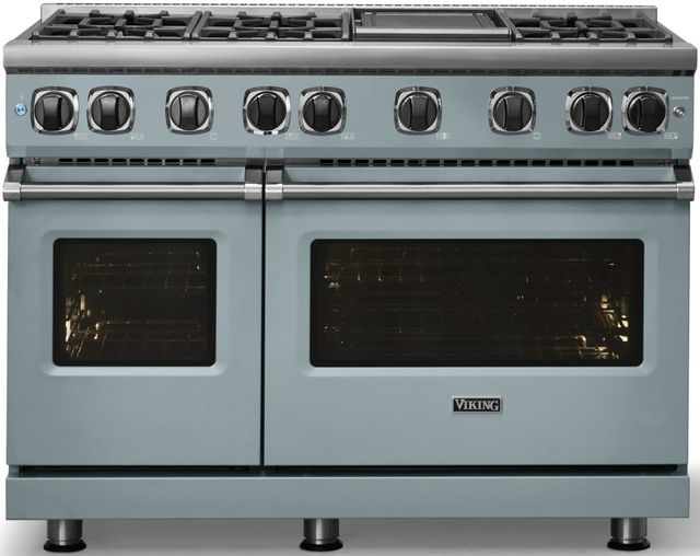 Viking® 7 Series 48'' November Sky Pro Style Gas Range with Griddle-2