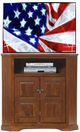 American Heartland Manufacturing Poplar 42" Tall Corner TV Stand-1