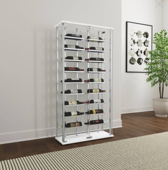 Coaster® Montara Chrome/White Curio Cabinet -9