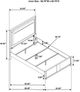Coaster® Leanne Light Oak/Off White Queen Upholstered Panel Bed with LED-2
