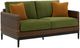 Signature Design by Ashley® Horizon Hall Brown/Green Aluminum Outdoor Loveseat -0
