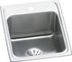 Elkay Lustertone® Classic Lustrous Satin 17" x 22" x 10-1/8" 1-Hole Single Bowl Drop-In Sink with Perfect Drain®-0