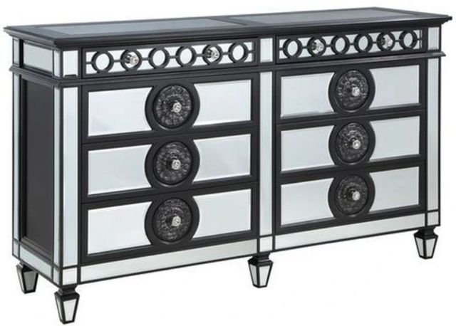 ACME Furniture Varian II Black/Silver Dresser | LFD Home Furnishing |  McAllen, Laredo, Brownsville, Rio Grande City, Eagle Pass, TX