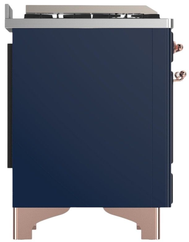 Ilve® Majestic III 40" Midnight Blue Pro Style Dual Fuel Natural Gas Range with Triple Glass Door and Copper Trim-3