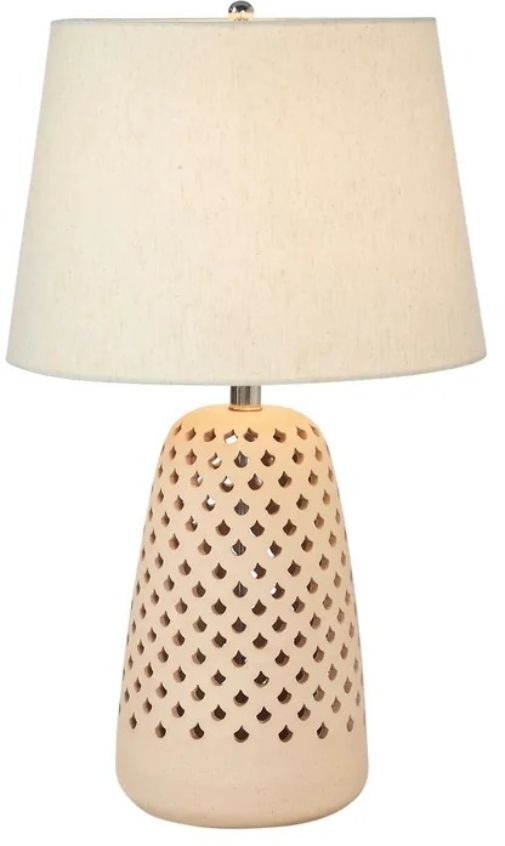 LH Home Skye Taverna Beige/Ivory Table Lamp-1