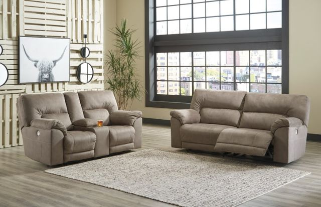 Benchcraft® Cavalcade 2-Piece Slate Power Reclining Living Room Seating Set-3