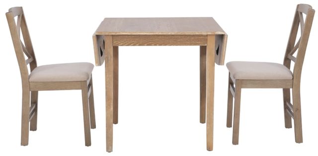 Linon Torino 3-Piece Gray Wash Drop Leaf Dining Set-4