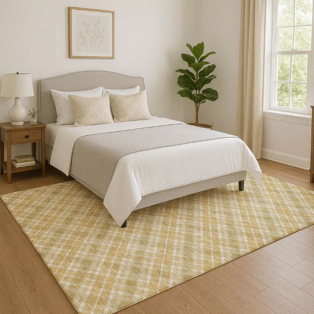 Dalyn™ Rug Company Soft Essentials SE3 Gold 5'x8' Area Rug-1