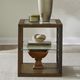Liberty Furniture Bayhill Trellis Glass Top End Table with Black/Honey Base-1