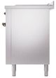 Ilve® Nostalgie II Noblesse 60'' Stainless Steel Pro Style Dual Fuel Range with Burnished Trim-3