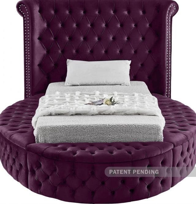 Meridian Furniture Luxus Purple Twin Bed-1