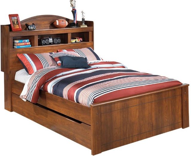 Signature Design by Ashley® Barchan 6-Piece Medium Brown Twin Bookcase Bed Set-1