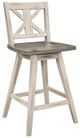 Homelegance® Amsonia Distressed Gray/White Swivel Counter Height Chair-0