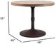 Nest Home Collections Sadie Antique Natural 48" Counter Table with Iron Base-2