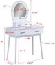 Crown Mark Cecilia 3-Piece White Vanity Set-2