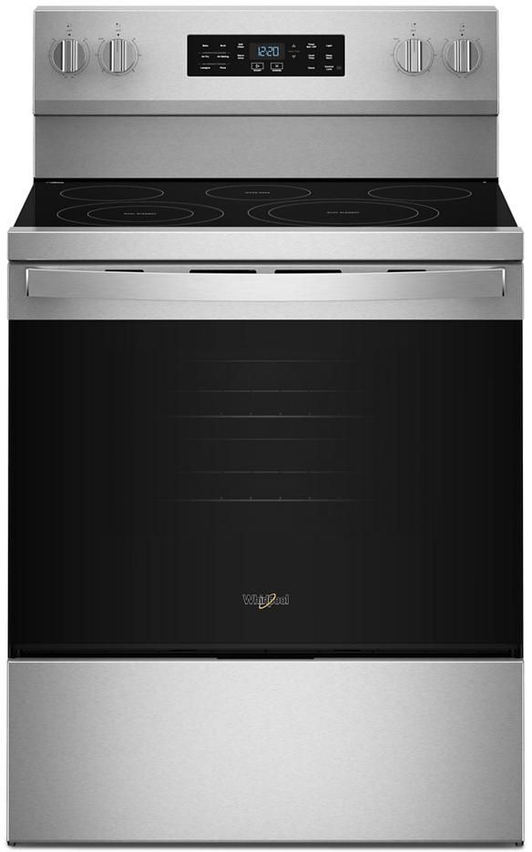 Whirlpool® 30'' FingerPrint Resistant Stainless Steel Freestanding Electric Range with Air Cooking Technology-0