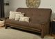 Kodiak Furniture Washington Linen Cocoa/Rustic Walnut Queen Futon with Mattress-3