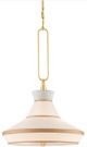 Currey & Company Perth Gold Leaf/White Pendant Lighting-1