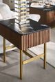 Fairfield® Dimitri Kafe End Table with Galaxy Black Marble Top-1