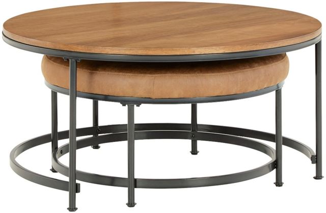 Signature Design by Ashley® Drezmoore 3-Piece Black/Light Brown Living Room Table Set-2