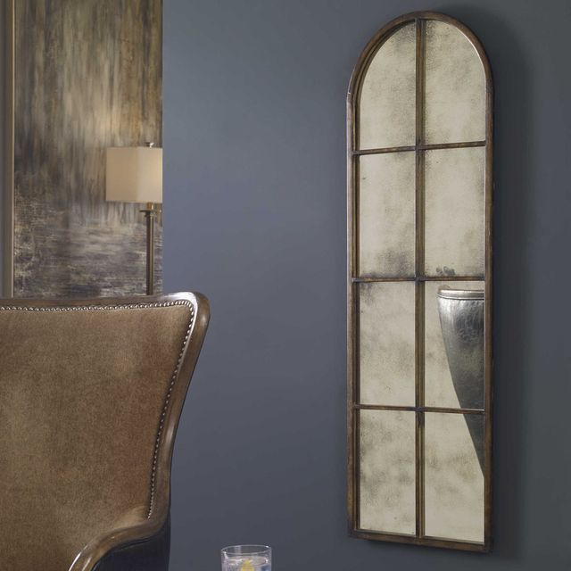 Uttermost® Amiel Bronze Arched Mirror-1