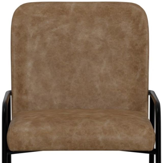 International Furniture Direct Seating Blacksmithing Matte Black/Cognac 30" Bar Stool-3