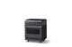 Viking® 5 Series 30" Cast Black Pro Style Dual Fuel (NG) Range with Polished Chrome Trim-2