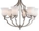 Cal® Lighting & Accessories Barrie Metal 6-Light Frosted White Chandelier-1
