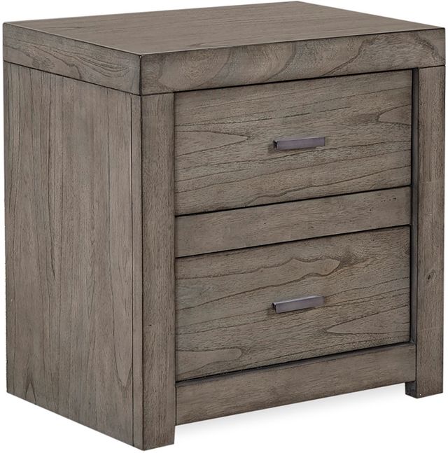 aspenhome® Modern Loft Graystone 2-Drawer Nightstand-0